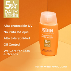 Fotoprotector Isdin Fusion Water Magic Glow Fps30 Protección Solar Facial X 50ml - comprar online