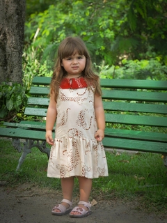 Vestido infantil leopardo