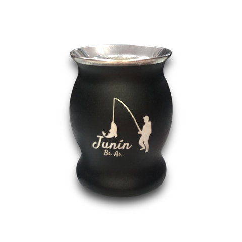 MATE ACERO GRABADO COPITA NEGRO JUNIN