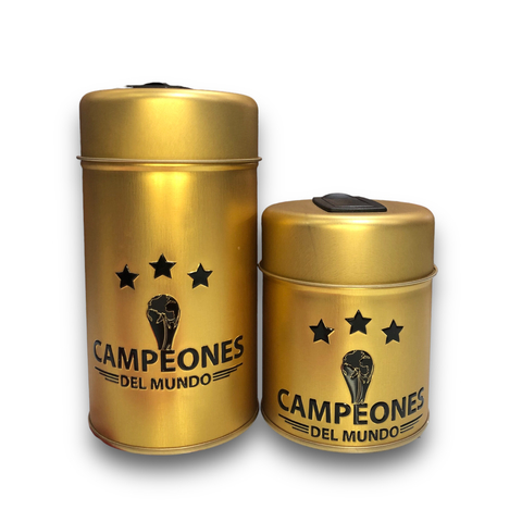 AFA CAMPEONES DEL MUNDO SET LATAS DORADO