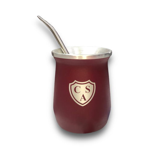 MATE ALUMINIO GRABADO SARMIENTO BORDO