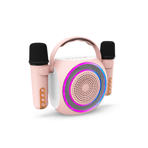 PARLANTE MINI KARAOKE ROUND BT SOUL ROSA