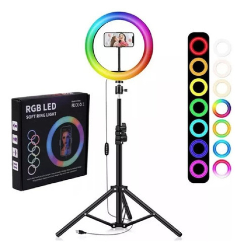 ARO LUZ LED RGB MJ36 MULTICOLOR 36CM