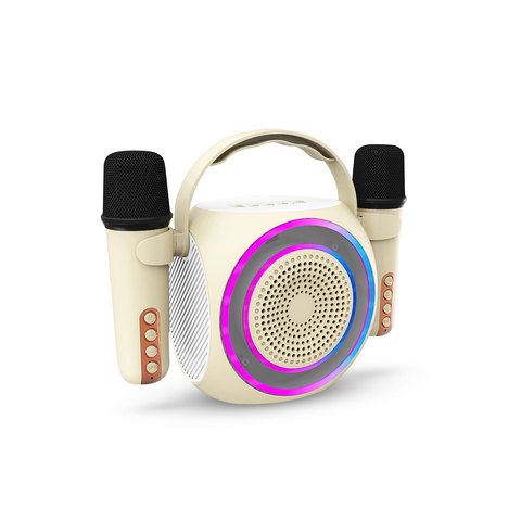 PARLANTE MINI KARAOKE ROUND BT SOUL BEIGE