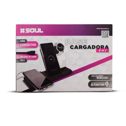 BASE DE CARGA INALAMBRICA SOUL 4EN1