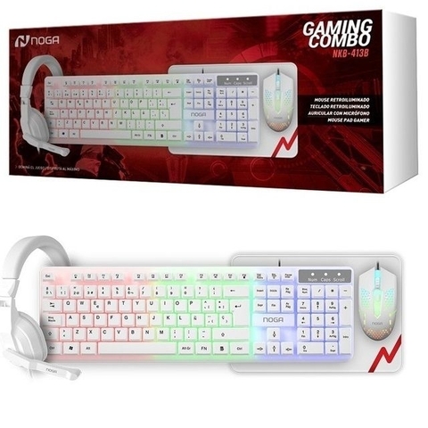 COMBO GAMING NOGA NKB413B BLANCO