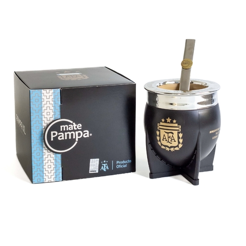 MATE PAMPA XL NEGRO AFA 3 ESTRELLAS