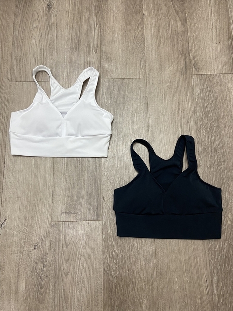 Top stretch cós largo branco Obbia