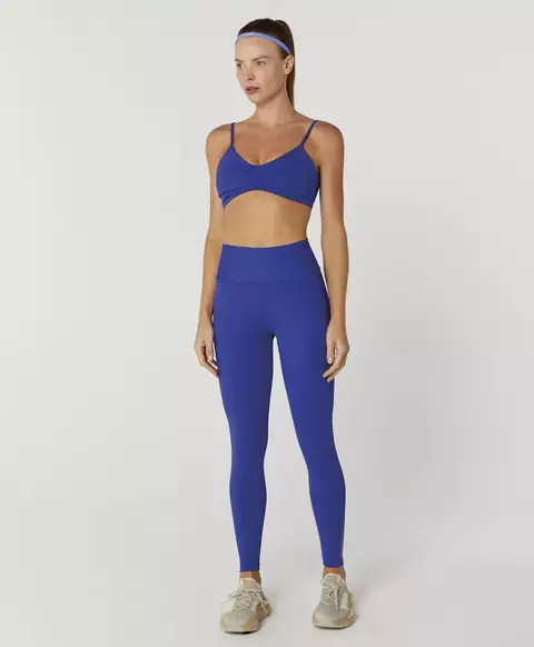 Legging eterna cos sustentação azul total Alto Giro