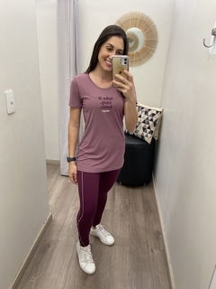 T-Shirt inspiracional malva encantado Alto Giro na internet
