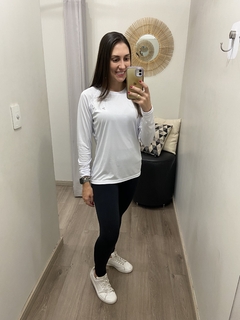 Camiseta fator de proteção UV poliéster branco Poker - comprar online