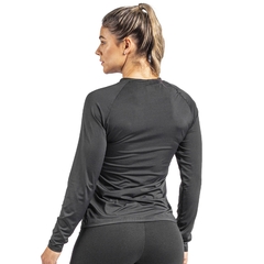 Camiseta fator de proteção UV poliamida preto Poker - Loja Espaço Fitness
