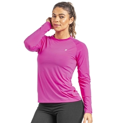 Camiseta fator de proteção UV poliamida rosa Poker na internet