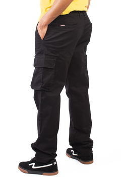 Pantalon Cargo Ripper Fifty color negro - Quiron Skate Shop