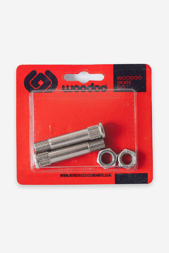 Kit de kingpins WOODOO ESTRIADOS Plateados HUECOS 2"