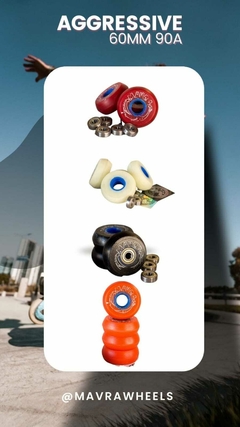 Ruedas Mavra patines agressive 60 mm 90 A juego por 8