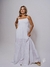 Vestido Longo Lastex de Alça em Laise - Roupas Femininas Exclusivas, sinta-se linda e confortável.