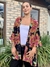 Kimono Maxi Flor Marrom e Rosa Curto e Longo - comprar online