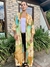 Kimono Longo Maxi Flores Marrom e Turquesa - Roupas Femininas Exclusivas, sinta-se linda e confortável.