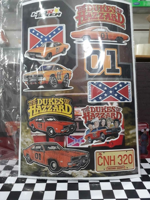 Plancha de calcomanias Duques de Hazzard
