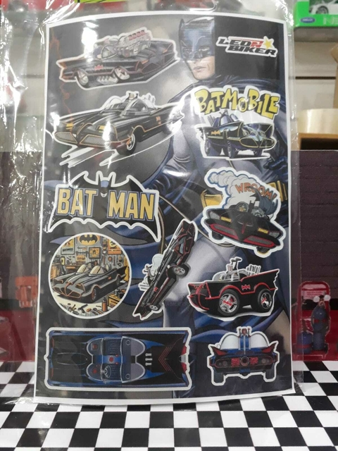 Plancha de calcomanias Batman de los '60