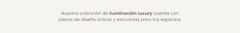 Banner de la categoría ILUMINACIÓN LUXURY