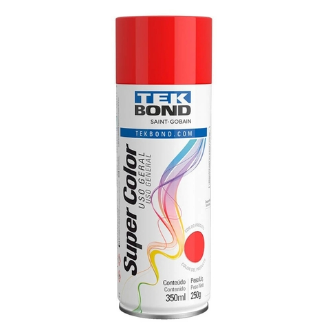 TINTA AEROSSOL VERMELHO USO GERAL 350 ML/250G TEKBOND