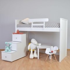 Cama Puente + escalera cajón (1 plaza y media)
