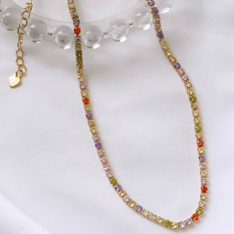 COLAR RIVIERA COLORS 2,5MM BANHADO A OURO