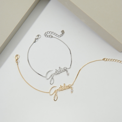 PULSEIRA VENEZIANA GRATIDÃO BANHADA A OURO