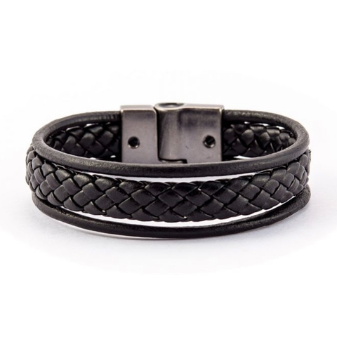 PULSEIRA MATEO BLACK DE COURO