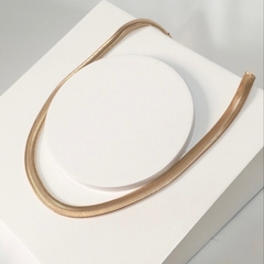 CHOKER RABO DE RATO 6MM BANHADA A OURO