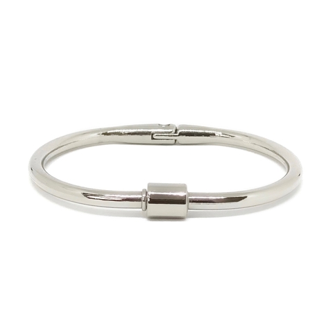 BRACELET MOSQUETÃO PRATA EM AÇO