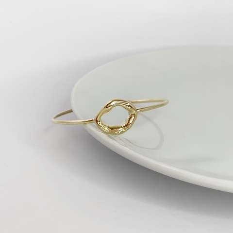 BRACELET FINO ORGANICO BANHADO A OURO