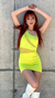 Vestido microfibra 1 hombro c-gajos tull
