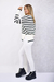 Sweater Rayado Oversize con Tajo.