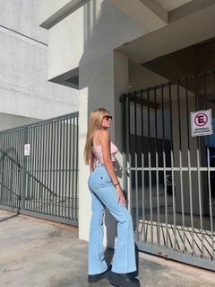 OXFORD CELESTE TIRO ALTO ELASTIZADO - Audacytjeans