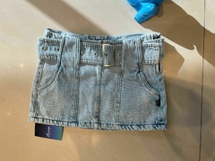 Pollera mini cinto laser tiro bajo