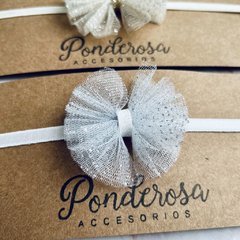Vincha Moño tull ELOISA bebe - Ponderosa Accesorios