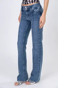 JEAN BOOTCUT TUCKS BLUE - CONSILIO