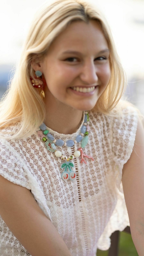 Collar Liguria Cereza
