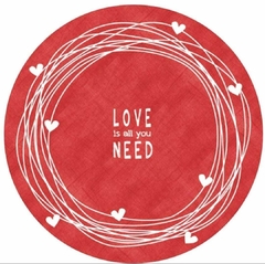 Platos de sitio Rojo Love