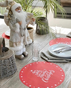 Plato de sitio Navidad Rojo - comprar online
