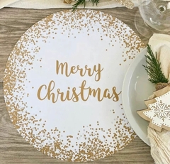 Plato de sitio Navidad Dorado