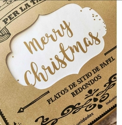 Plato de sitio Navidad Dorado - comprar online
