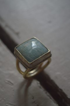 Anillo Mineral Amazonita ▽ Listo para entregar - Marcapiel