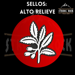 SELLO ALTO RELIEVE HOJA DE OLIVO 16x13