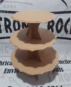 PORTA CUPCAKE C/ONDA 24CM-30CM-36CM -MDF de 5.5mm