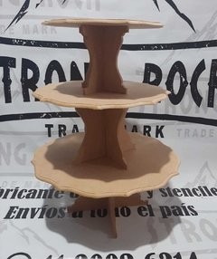 PORTA CUPCAKE C/ONDA 24CM-30CM-36CM -MDF de 5.5mm - comprar online