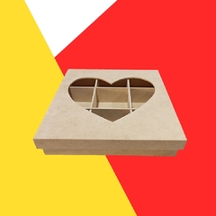 CAJA BOMBONERA CON TAPA CORAZON